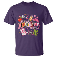 She is a Teacher I Can Tell School Aesthetic T Shirt Retro Groovy Western Cowgirl Texas