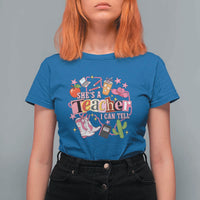 She is a Teacher I Can Tell School Aesthetic T Shirt For Women Retro Groovy Western Cowgirl Texas