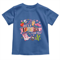 She is a Teacher I Can Tell School Aesthetic Toddler T Shirt Retro Groovy Western Cowgirl Texas