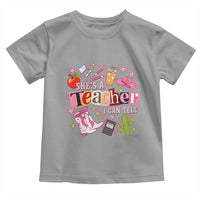 She is a Teacher I Can Tell School Aesthetic Toddler T Shirt Retro Groovy Western Cowgirl Texas