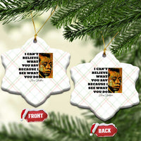 Inspiring James Baldwin Civil Rights Quote Portrait Ceramic Ornament I Cant Believe What You Say Because I See What You Do