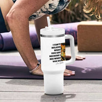 Inspiring James Baldwin Civil Rights Quote Portrait Tumbler With Handle I Cant Believe What You Say Because I See What You Do