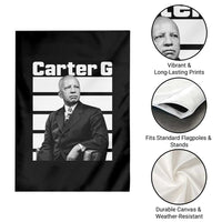 Inspiring Father of Black History Icon Portrait Garden Flag Carter G Civil Rights Legacy Supporter