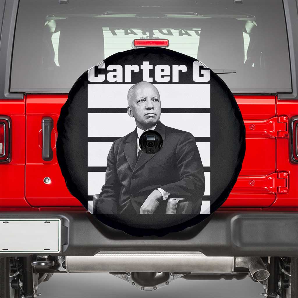 Inspiring Father of Black History Icon Portrait Spare Tire Cover Carter G Civil Rights Legacy Supporter