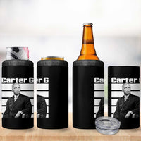 Inspiring Father of Black History Icon Portrait 4 in 1 Can Cooler Tumbler Carter G Civil Rights Legacy Supporter