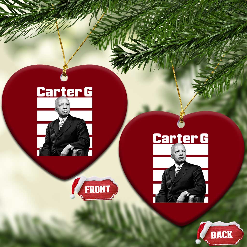 Inspiring Father of Black History Icon Portrait Ceramic Ornament Carter G Civil Rights Legacy Supporter