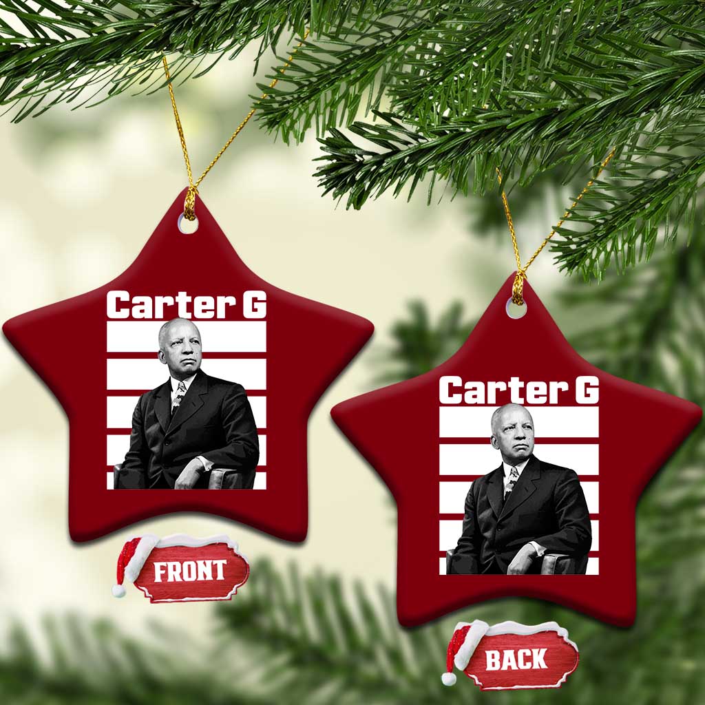 Inspiring Father of Black History Icon Portrait Ceramic Ornament Carter G Civil Rights Legacy Supporter