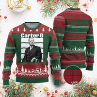 Inspiring Father of Black History Icon Portrait Ugly Christmas Sweater Carter G Civil Rights Legacy Supporter