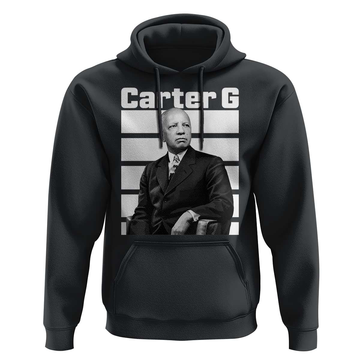 Inspiring Father of Black History Icon Portrait Hoodie Carter G Civil Rights Legacy Supporter