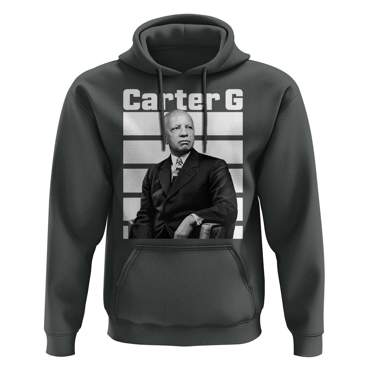 Inspiring Father of Black History Icon Portrait Hoodie Carter G Civil Rights Legacy Supporter