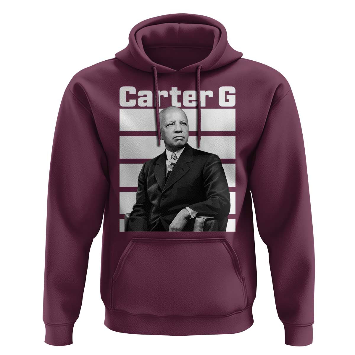 Inspiring Father of Black History Icon Portrait Hoodie Carter G Civil Rights Legacy Supporter
