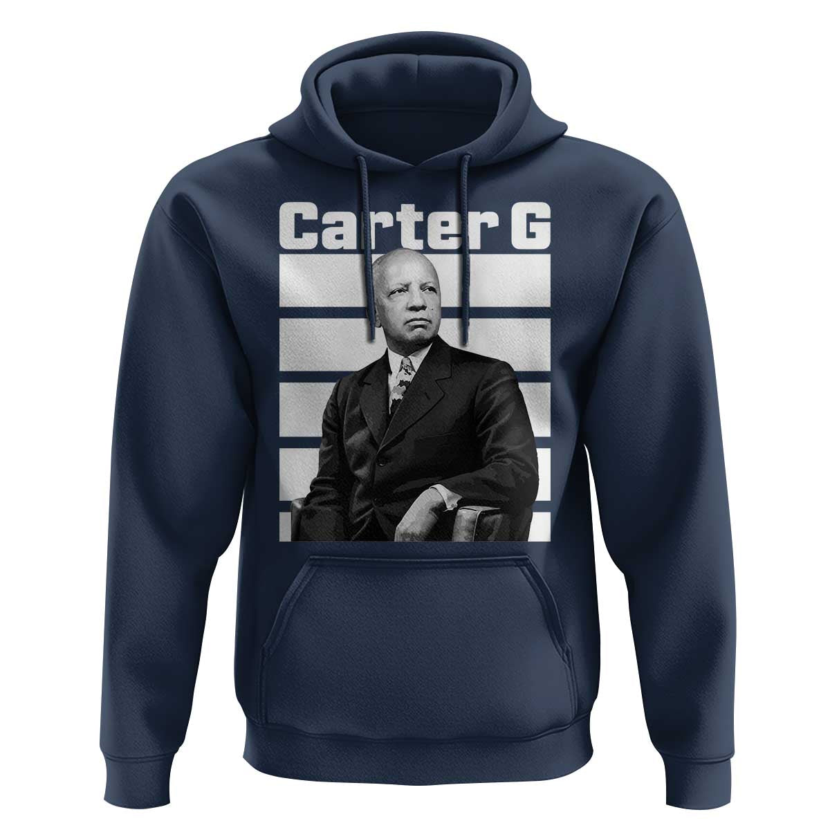Inspiring Father of Black History Icon Portrait Hoodie Carter G Civil Rights Legacy Supporter