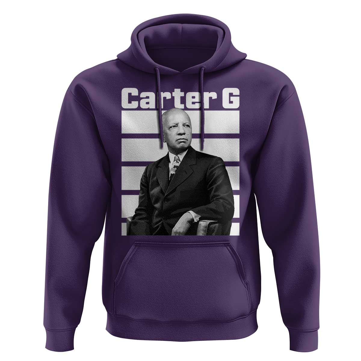 Inspiring Father of Black History Icon Portrait Hoodie Carter G Civil Rights Legacy Supporter