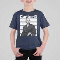 Inspiring Father of Black History Icon Portrait T Shirt For Kid Carter G Civil Rights Legacy Supporter