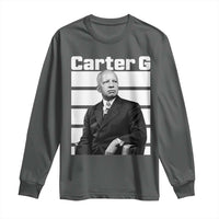 Inspiring Father of Black History Icon Portrait Long Sleeve Shirt Carter G Civil Rights Legacy Supporter