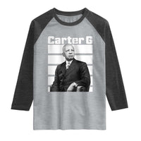 Inspiring Father of Black History Icon Portrait Raglan Shirt Carter G Civil Rights Legacy Supporter