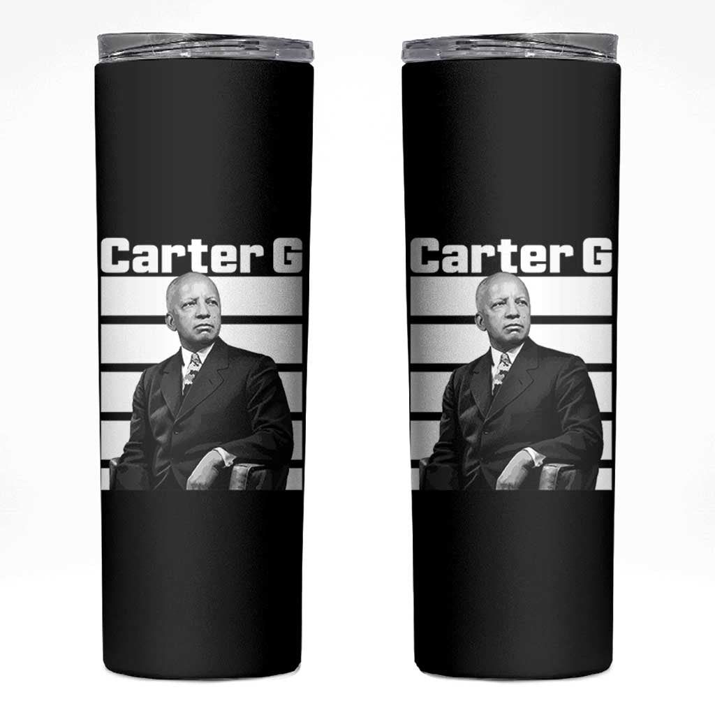 Inspiring Father of Black History Icon Portrait Skinny Tumbler Carter G Civil Rights Legacy Supporter