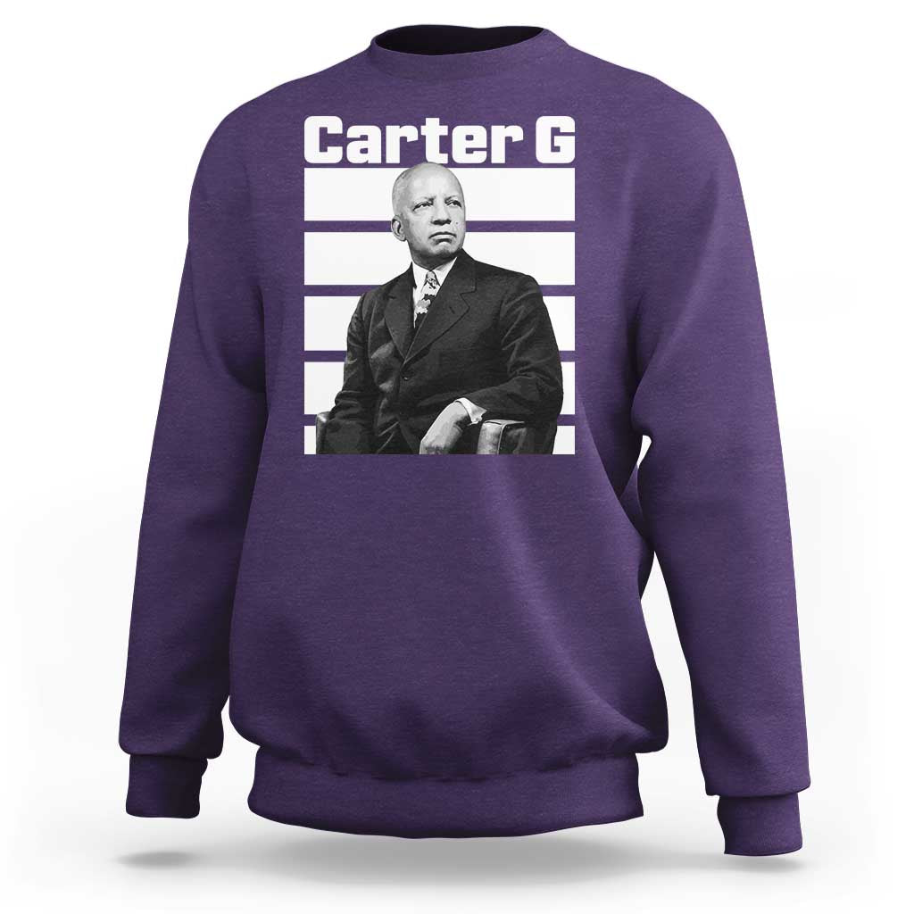 Inspiring Father of Black History Icon Portrait Sweatshirt Carter G Civil Rights Legacy Supporter