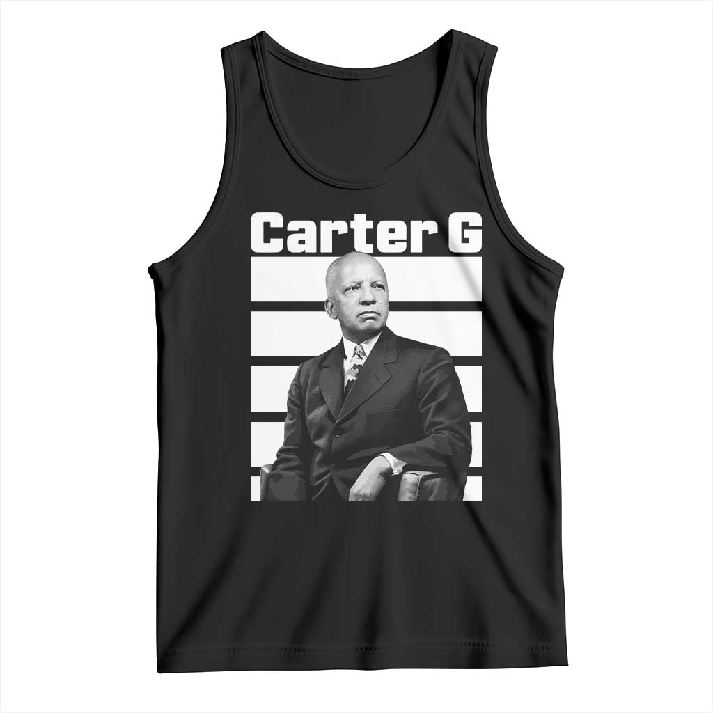 Inspiring Father of Black History Icon Portrait Tank Top Carter G Civil Rights Legacy Supporter