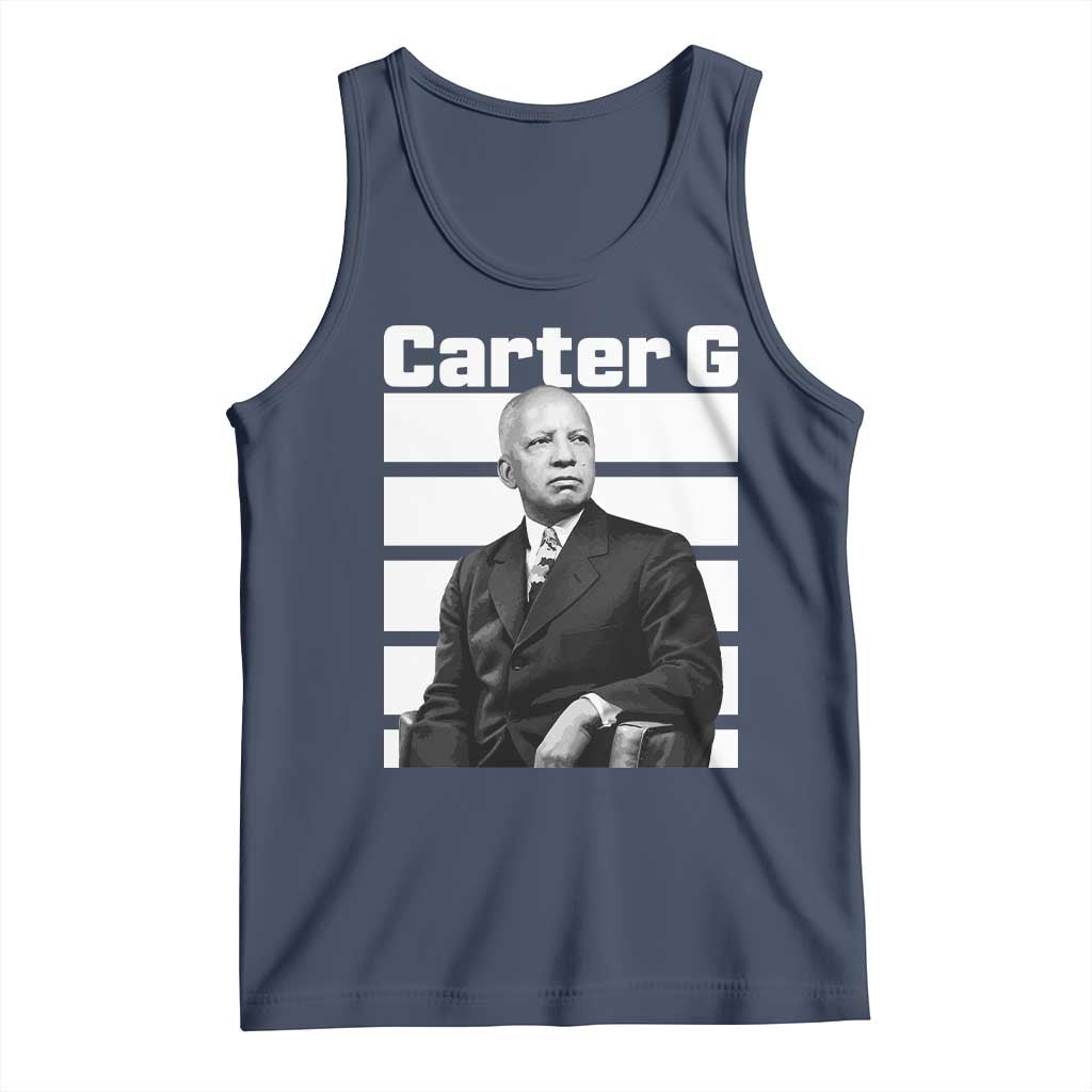 Inspiring Father of Black History Icon Portrait Tank Top Carter G Civil Rights Legacy Supporter