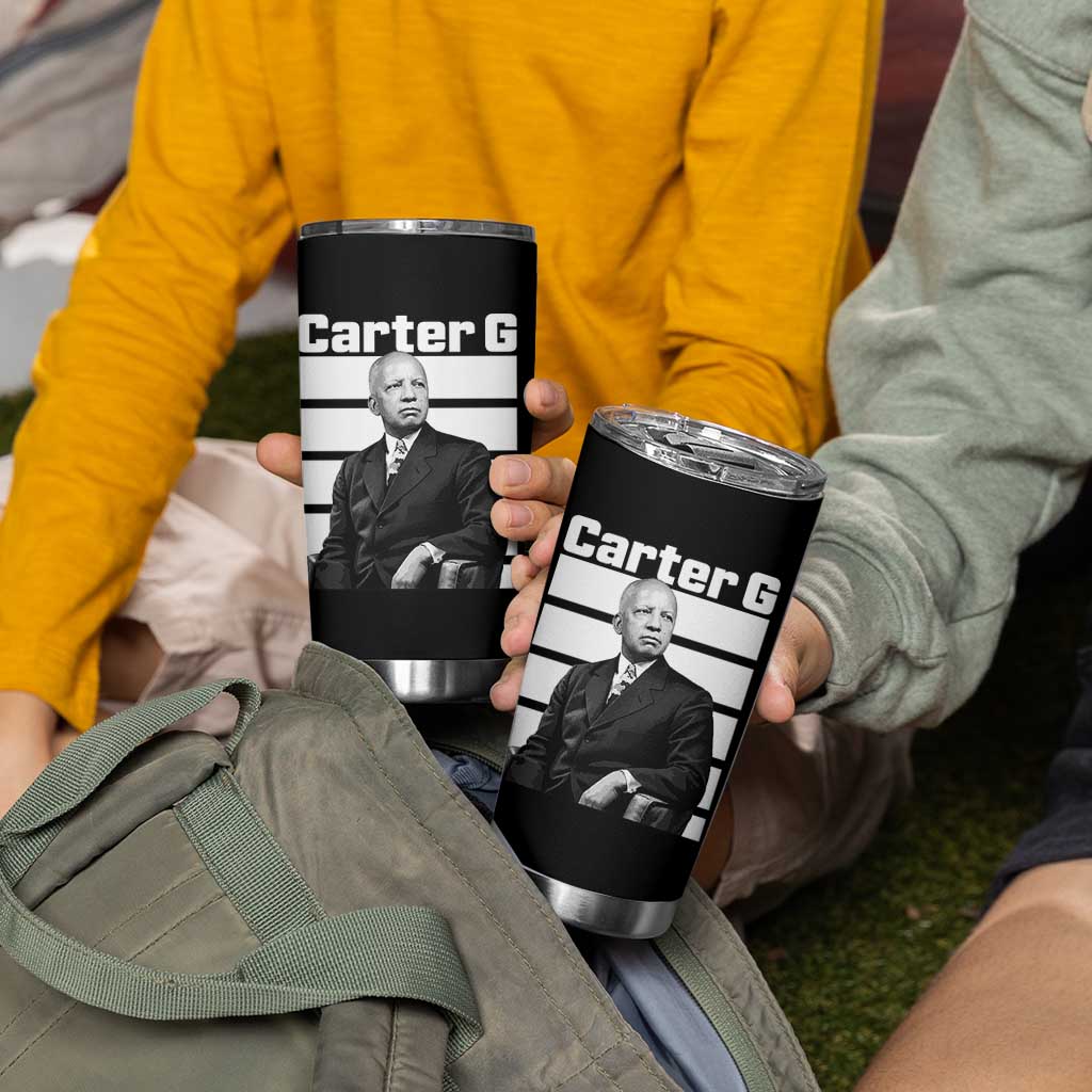 Inspiring Father of Black History Icon Portrait Tumbler Cup Carter G Civil Rights Legacy Supporter