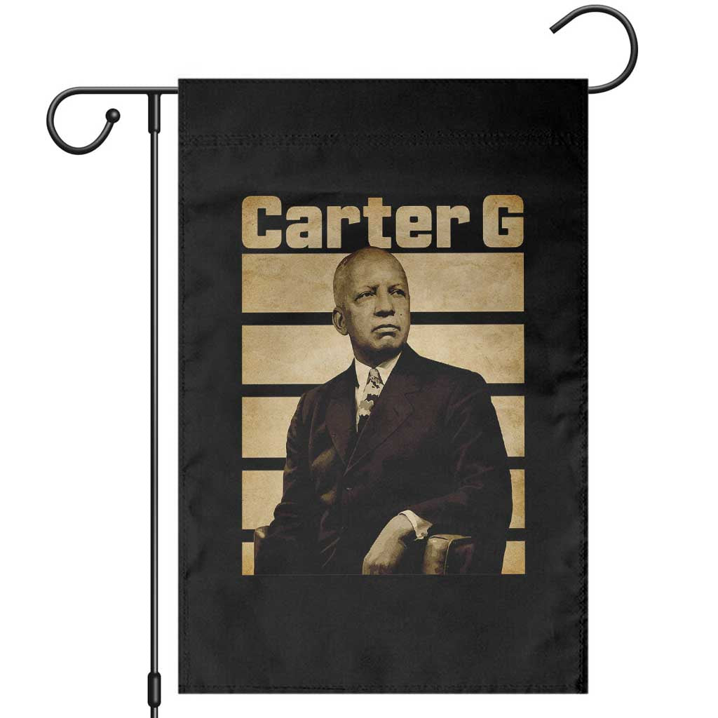 Inspiring Father of Black History Icon Vintage Portrait Garden Flag Carter G Civil Rights Legacy Supporter