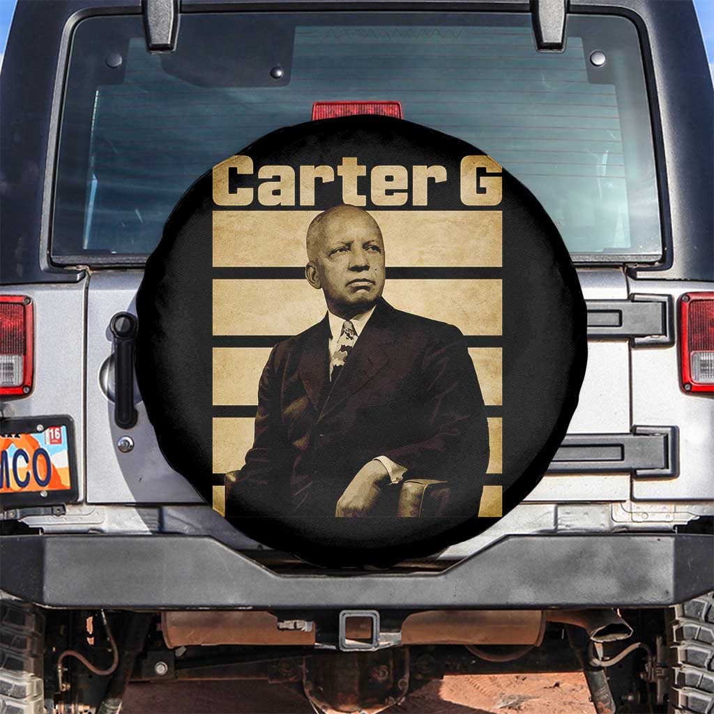 Inspiring Father of Black History Icon Vintage Portrait Spare Tire Cover Carter G Civil Rights Legacy Supporter