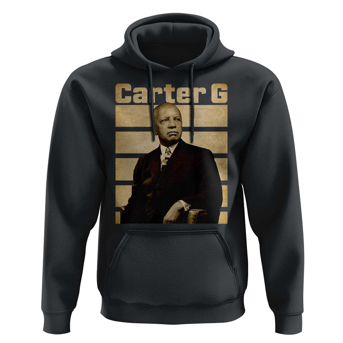 Inspiring Father of Black History Icon Vintage Portrait Hoodie Carter G Civil Rights Legacy Supporter