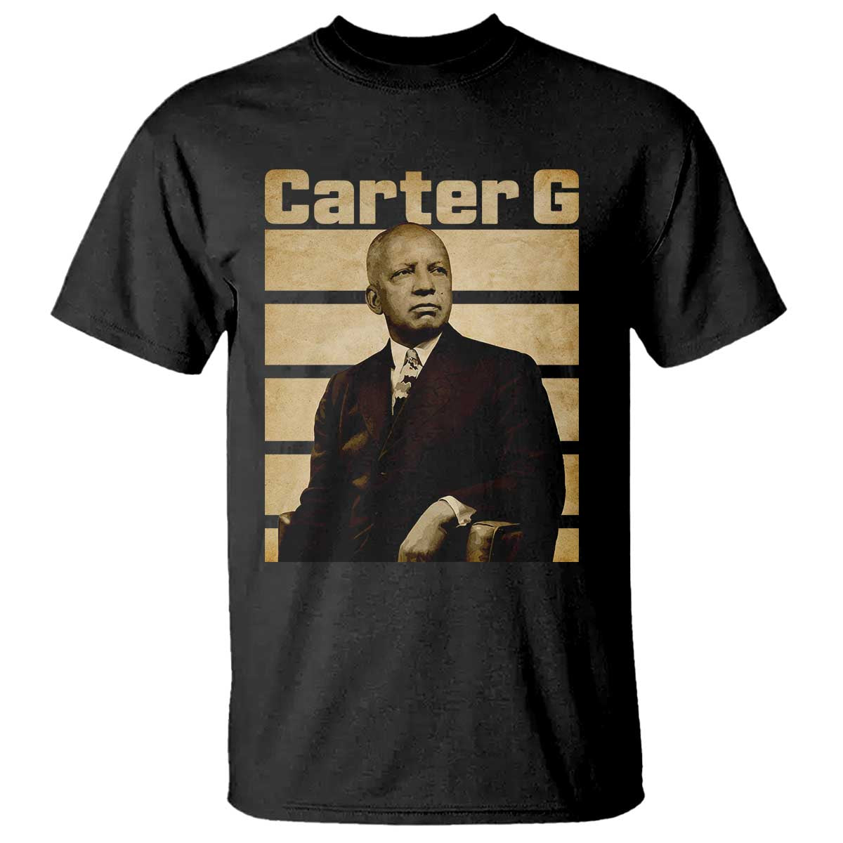 Inspiring Father of Black History Icon Vintage Portrait T Shirt Carter G Civil Rights Legacy Supporter
