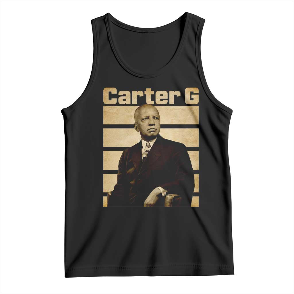Inspiring Father of Black History Icon Vintage Portrait Tank Top Carter G Civil Rights Legacy Supporter
