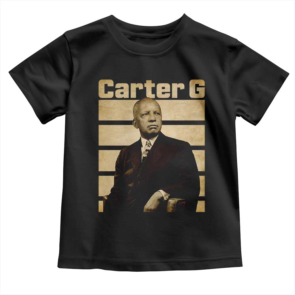 Inspiring Father of Black History Icon Vintage Portrait Toddler T Shirt Carter G Civil Rights Legacy Supporter