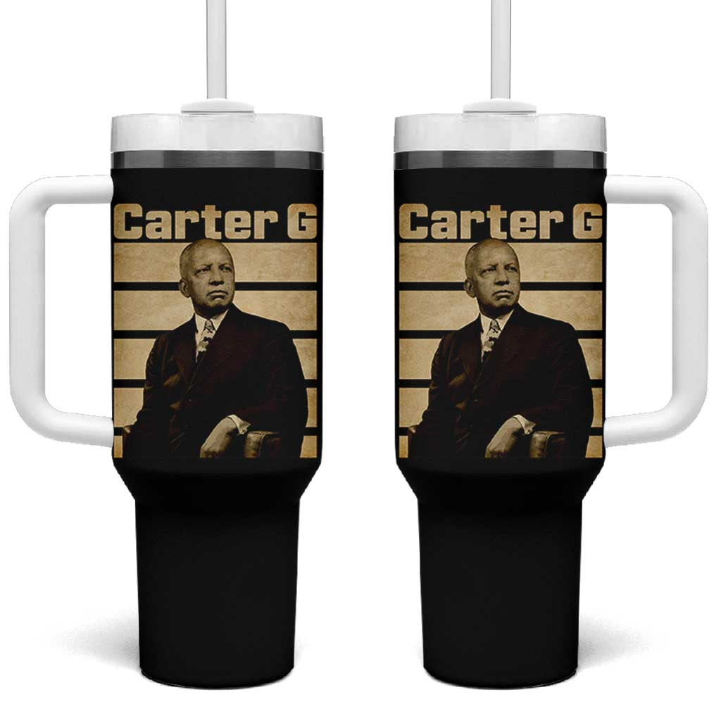 Inspiring Father of Black History Icon Vintage Portrait Tumbler With Handle Carter G Civil Rights Legacy Supporter