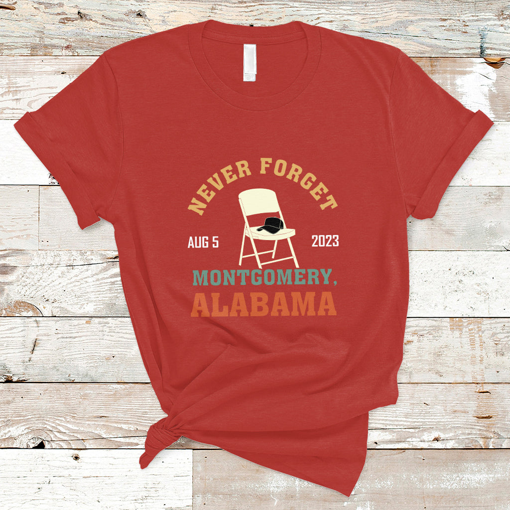 Montgomery Funny White Chair Folding Chair Never Forget T Shirt - Wonder Print Shop