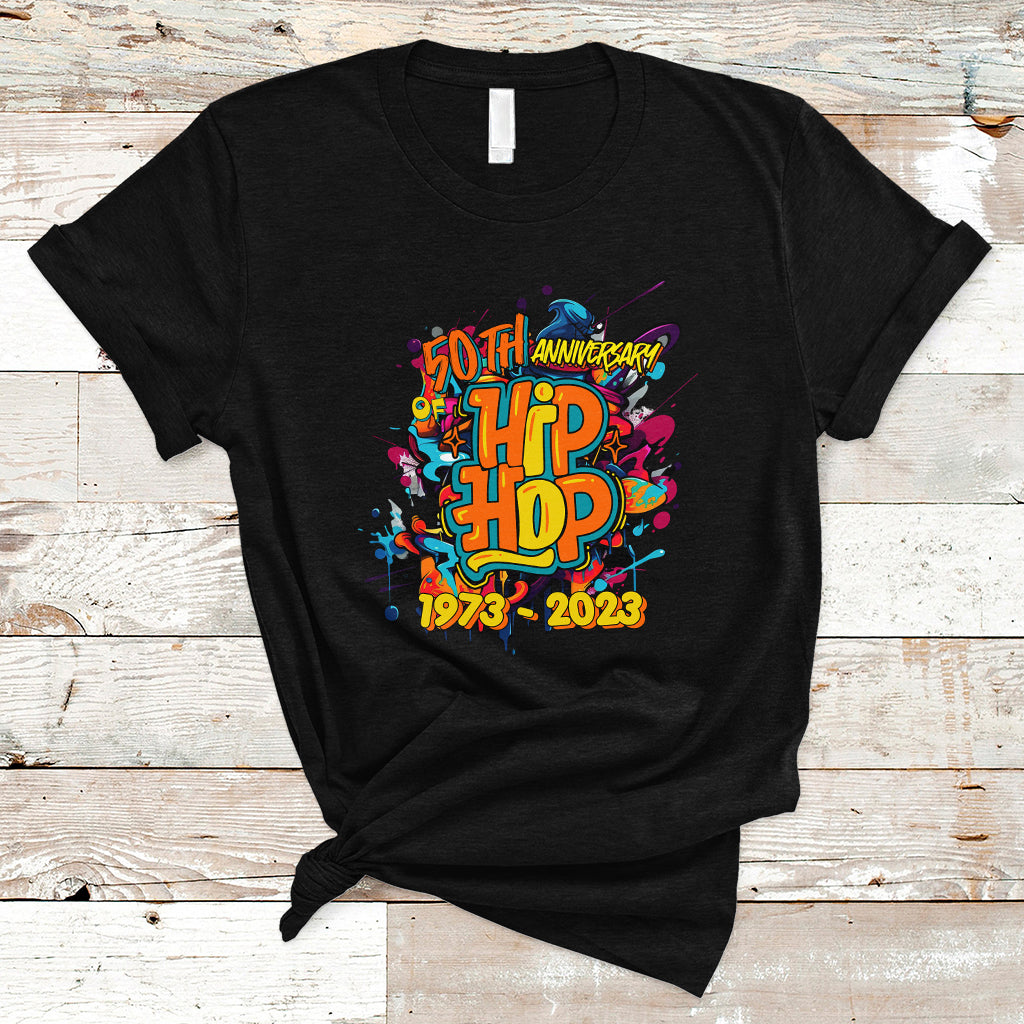 50 Years Old Fifty 50th Anniversary Of Hip Hop T Shirt - Wonder Print Shop