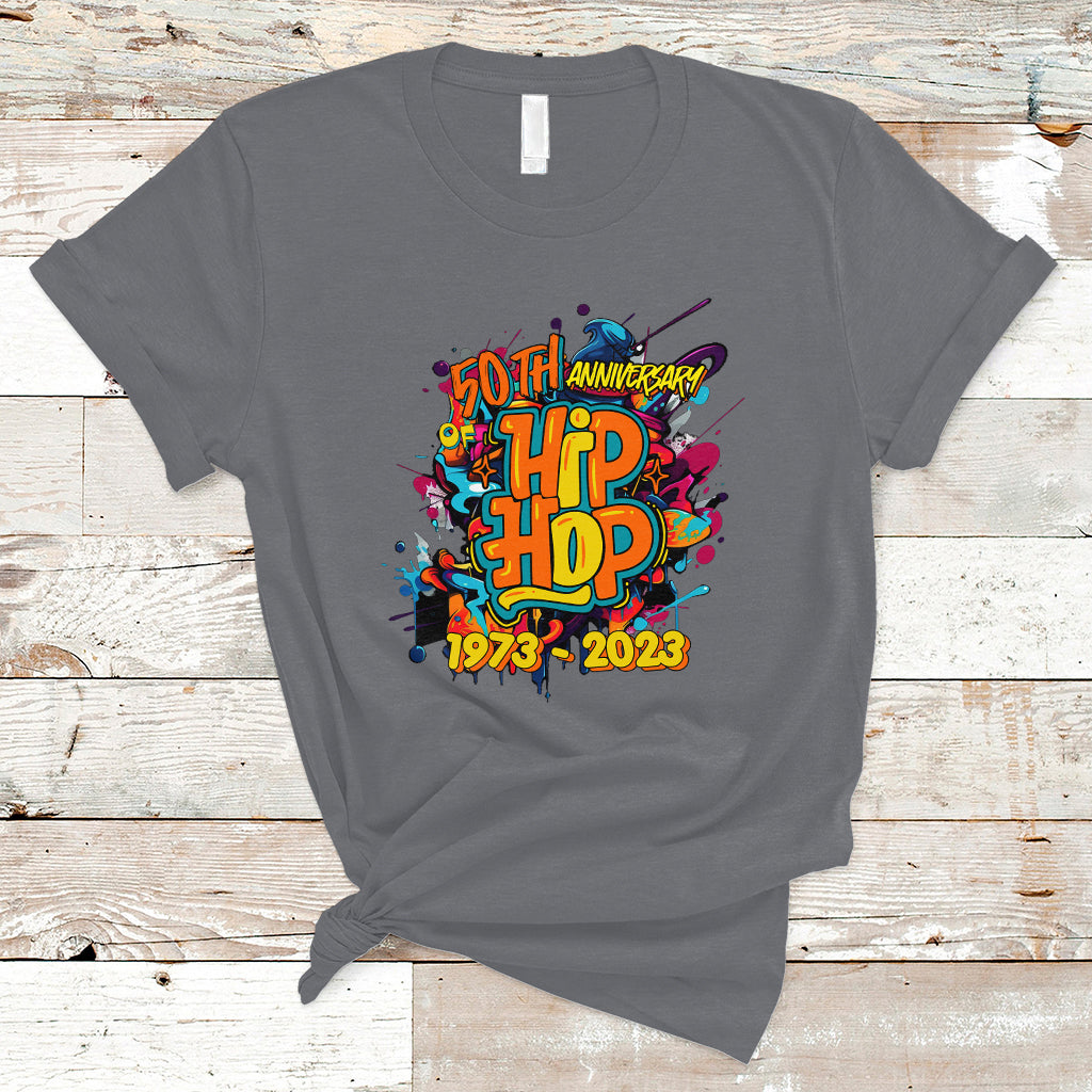 50 Years Old Fifty 50th Anniversary Of Hip Hop T Shirt - Wonder Print Shop