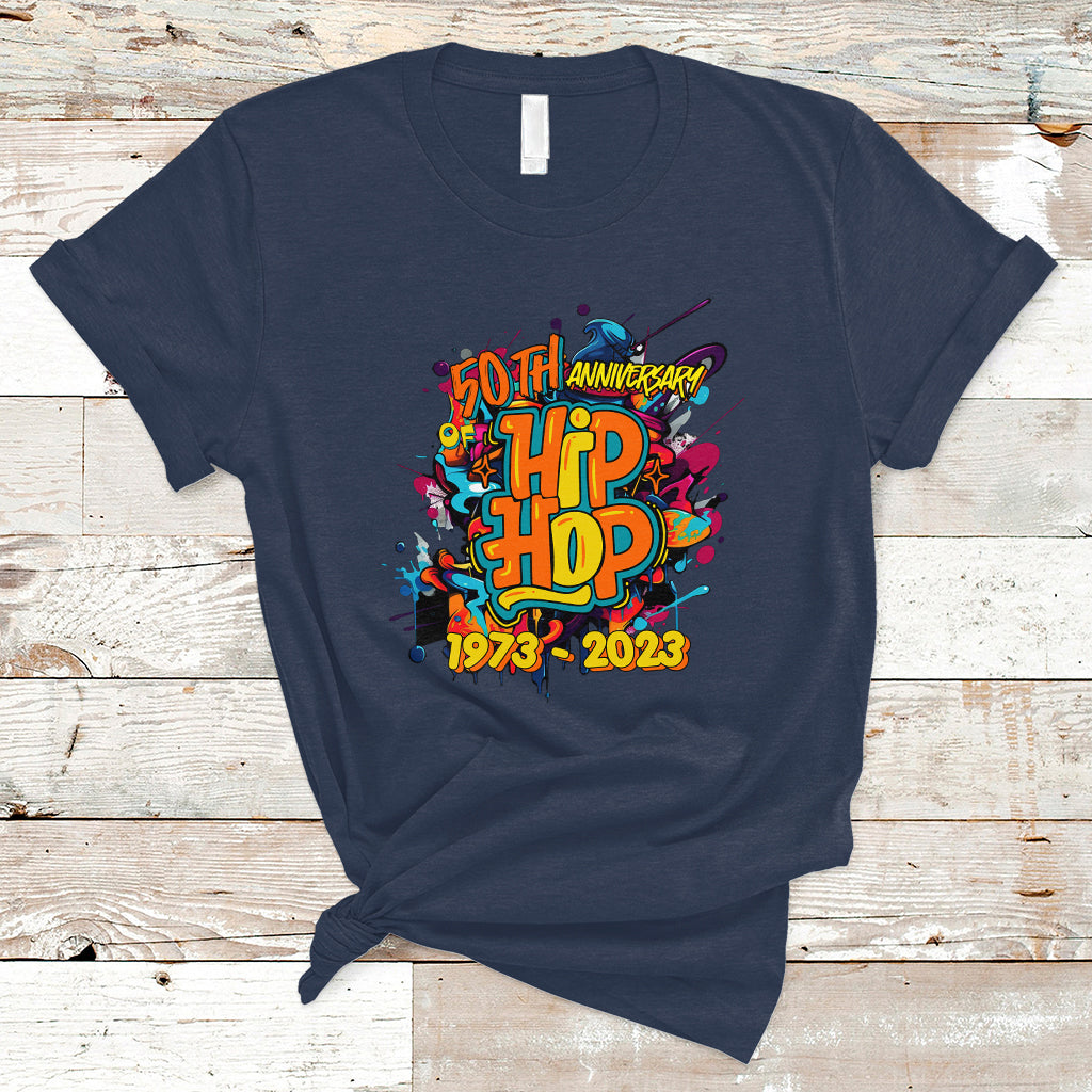 50 Years Old Fifty 50th Anniversary Of Hip Hop T Shirt - Wonder Print Shop