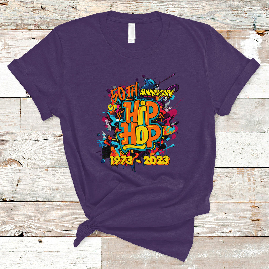 50 Years Old Fifty 50th Anniversary Of Hip Hop T Shirt - Wonder Print Shop