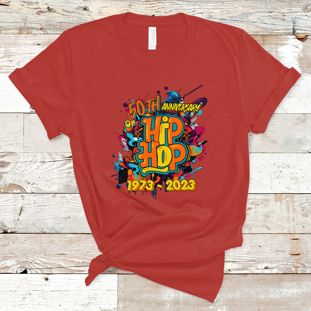 50 Years Old Fifty 50th Anniversary Of Hip Hop T Shirt - Wonder Print Shop