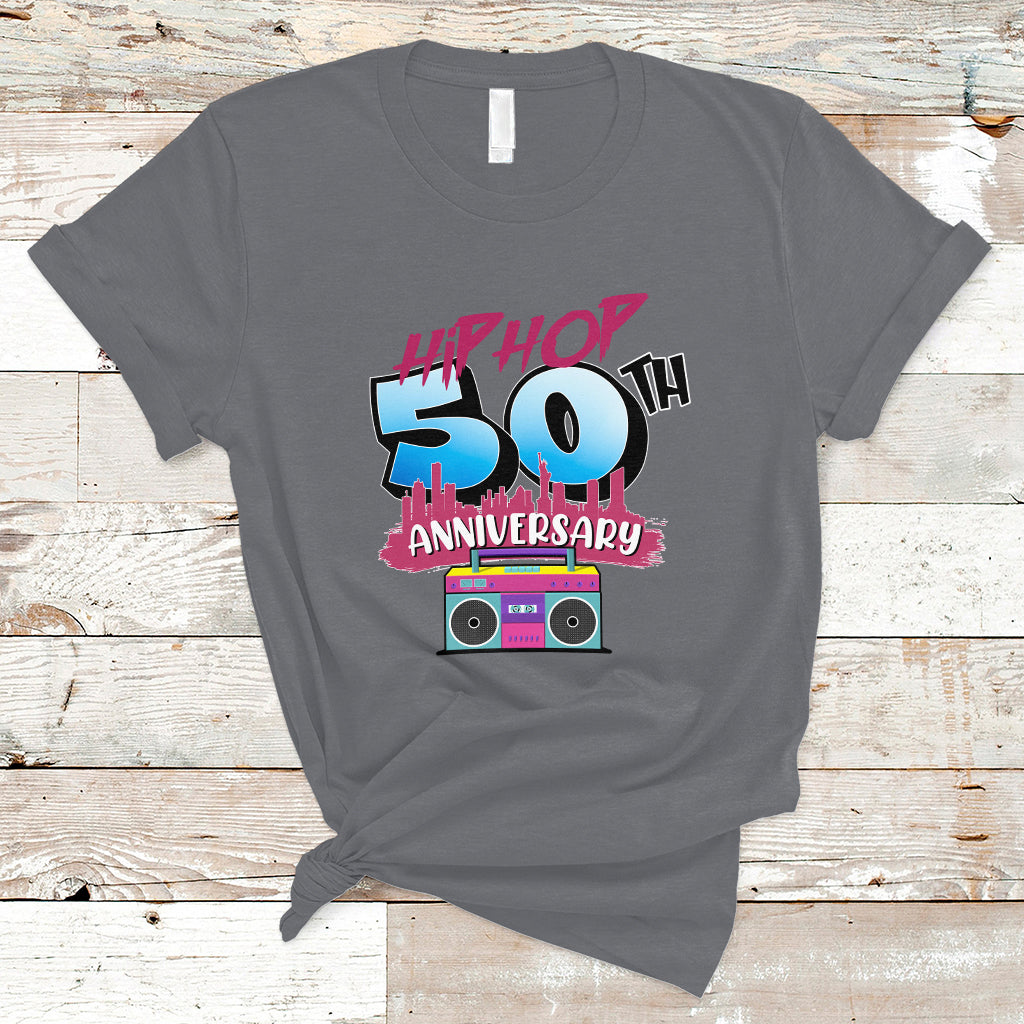 50 Years Old Hip-Hop 50th Anniversary Of Hip Hop T Shirt - Wonder Print Shop