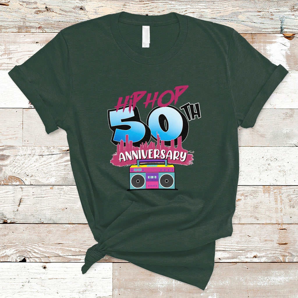 50 Years Old Hip-Hop 50th Anniversary Of Hip Hop T Shirt - Wonder Print Shop