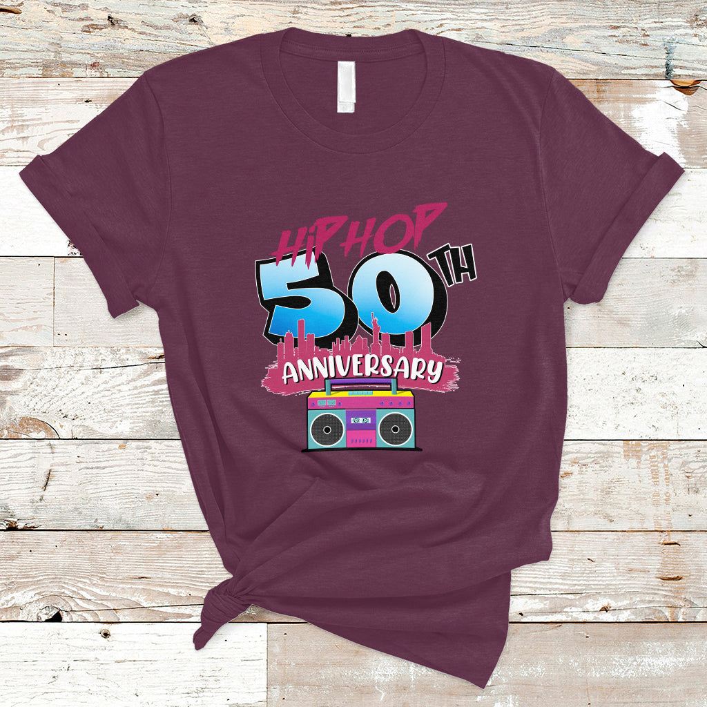 50 Years Old Hip-Hop 50th Anniversary Of Hip Hop T Shirt - Wonder Print Shop