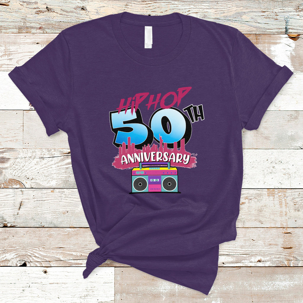 50 Years Old Hip-Hop 50th Anniversary Of Hip Hop T Shirt - Wonder Print Shop