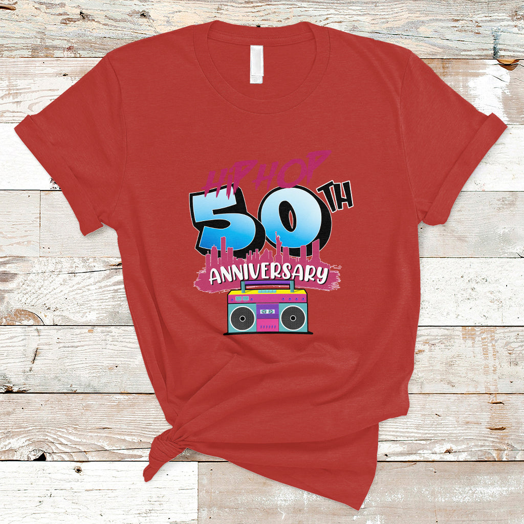 50 Years Old Hip-Hop 50th Anniversary Of Hip Hop T Shirt - Wonder Print Shop
