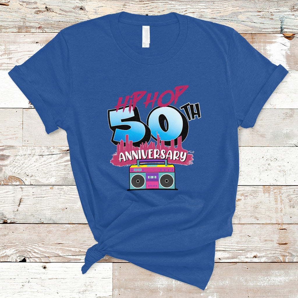 50 Years Old Hip-Hop 50th Anniversary Of Hip Hop T Shirt - Wonder Print Shop
