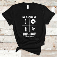 50 Years Old 50th Anniversary Of Hip Hop Elements of Hip-Hop T Shirt - Wonder Print Shop