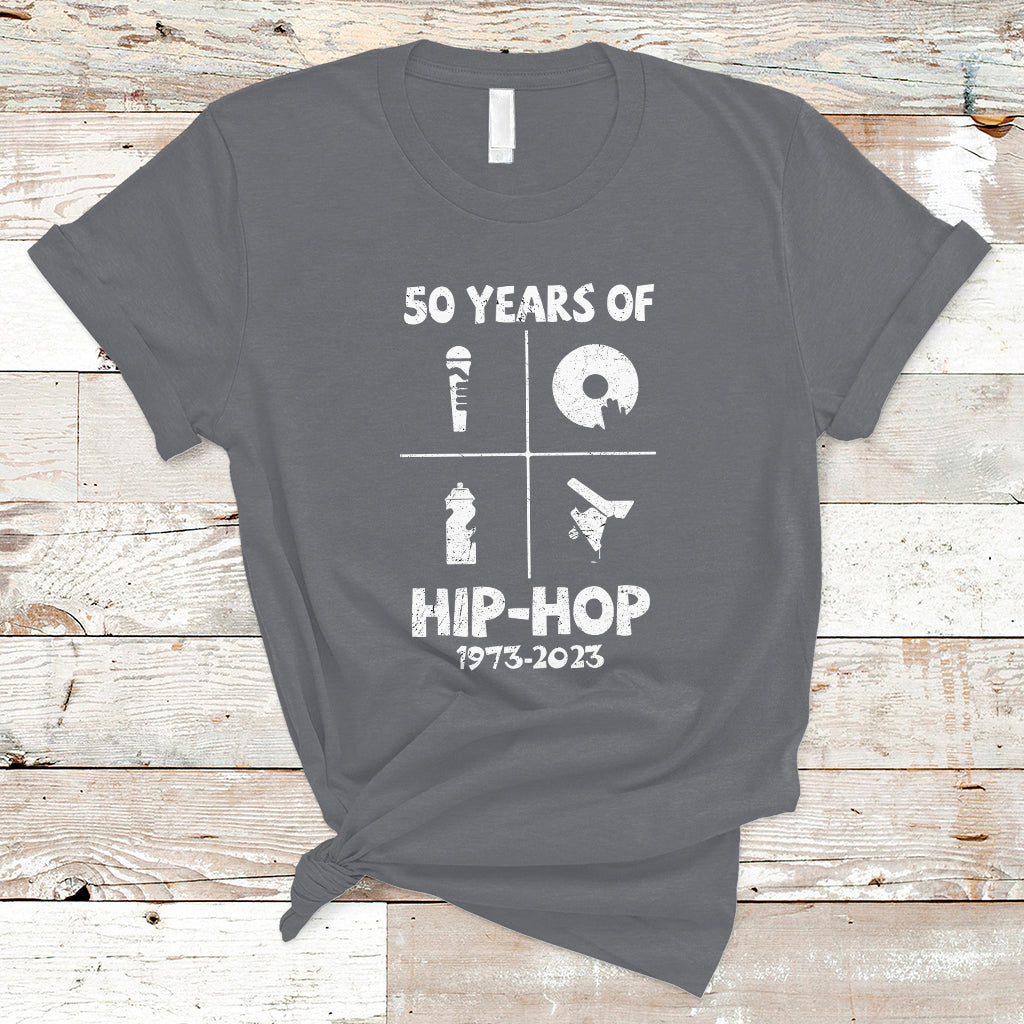 50 Years Old 50th Anniversary Of Hip Hop Elements of Hip-Hop T Shirt - Wonder Print Shop