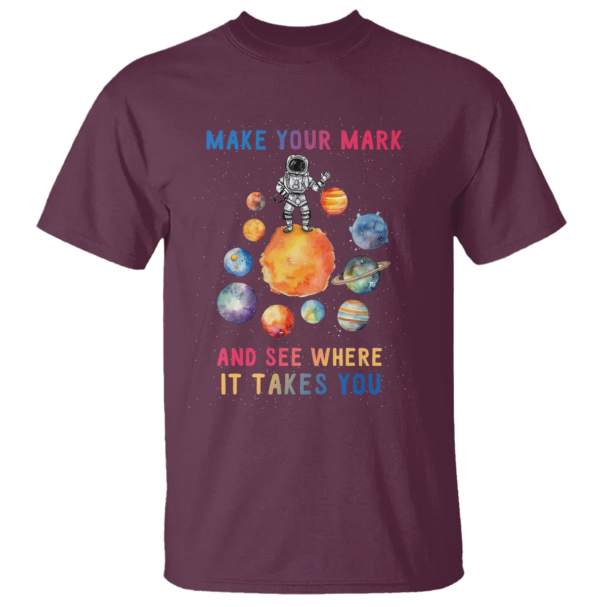 Dot Day T Shirt Polka Dot See Where It Takes You Astronaut Outer Space - Wonder Print Shop