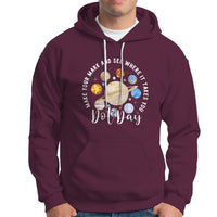 Dot Day Hoodie Polka Dot See Where It Takes You Universe Outer Space - Wonder Print Shop