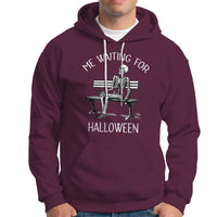 Funny Skeleton Hoodie Me Waiting For Halloween Skeleton Lover Halloween Costume - Wonder Print Shop