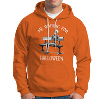 Funny Skeleton Hoodie Me Waiting For Halloween Skeleton Lover Halloween Costume - Wonder Print Shop